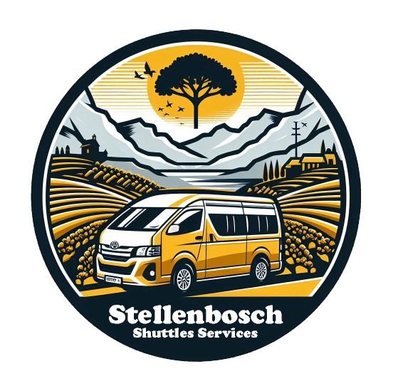 Stellenbosch Shuttles logo — yellow shuttle in the Cape Winelands